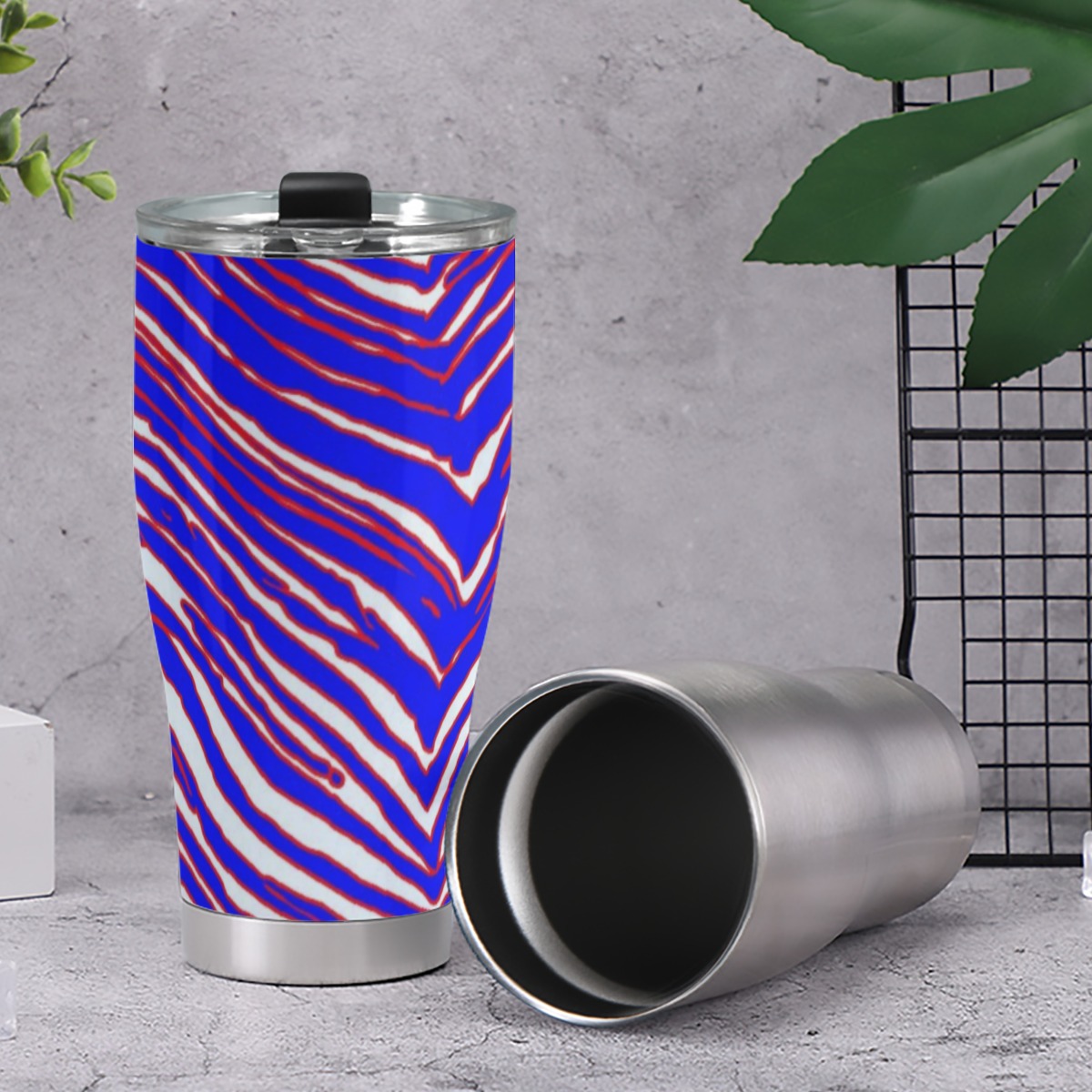 Buffalo Bills Zubaz 30OZ Cone Car Cup - Image 2