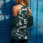 Michigan State  - Spartans Women's Cold Shoulder Sweatirt - Image 2