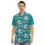 Miami Dolphins Zubaz All-Over Print Men's Polo Shirt | Velvet - Image 2