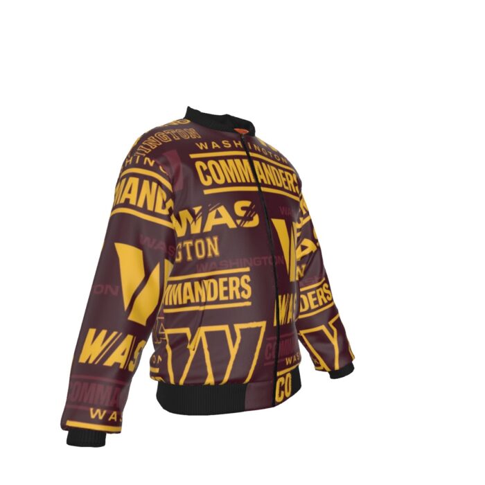 Washington Commanders  Bomber Jacket With Sleeve Pocket - Image 3