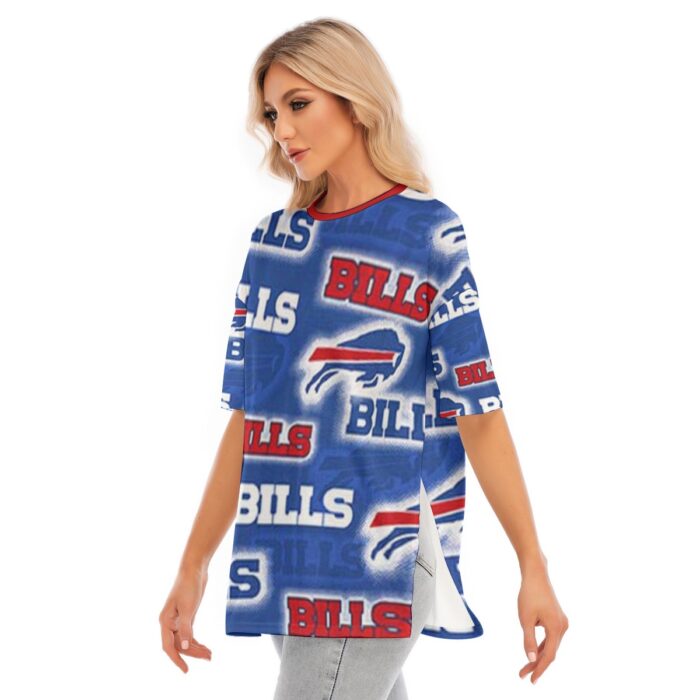 Buffalo Bills Women's Short Sleeves T-shirt With Hem Split - Image 1