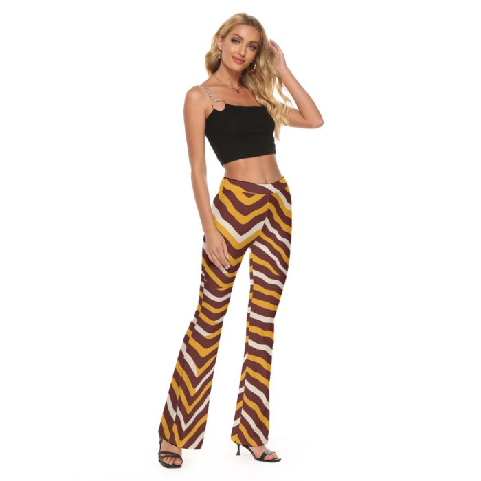 Washington Commanders Zubaz Women's High Elastic Flare Pants - Image 2