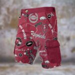 Arkansas - Razorbacks burgundy Cargo Shorts - Image 3