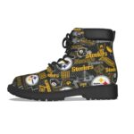 Pittsburgh Steelers Zubaz All-Over Print Men's Short Boots - Image 11