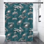 Philadelphia Eagles Zubaz Shower Curtains 150（gsm） - Image 2