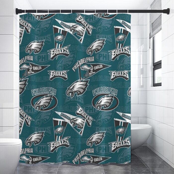 Philadelphia Eagles Zubaz Shower Curtains 150（gsm） - Image 2