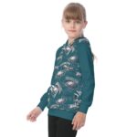 Philadelphia Eagles Zubaz All-Over Print Kid's Raglan Pullover Hoodie
