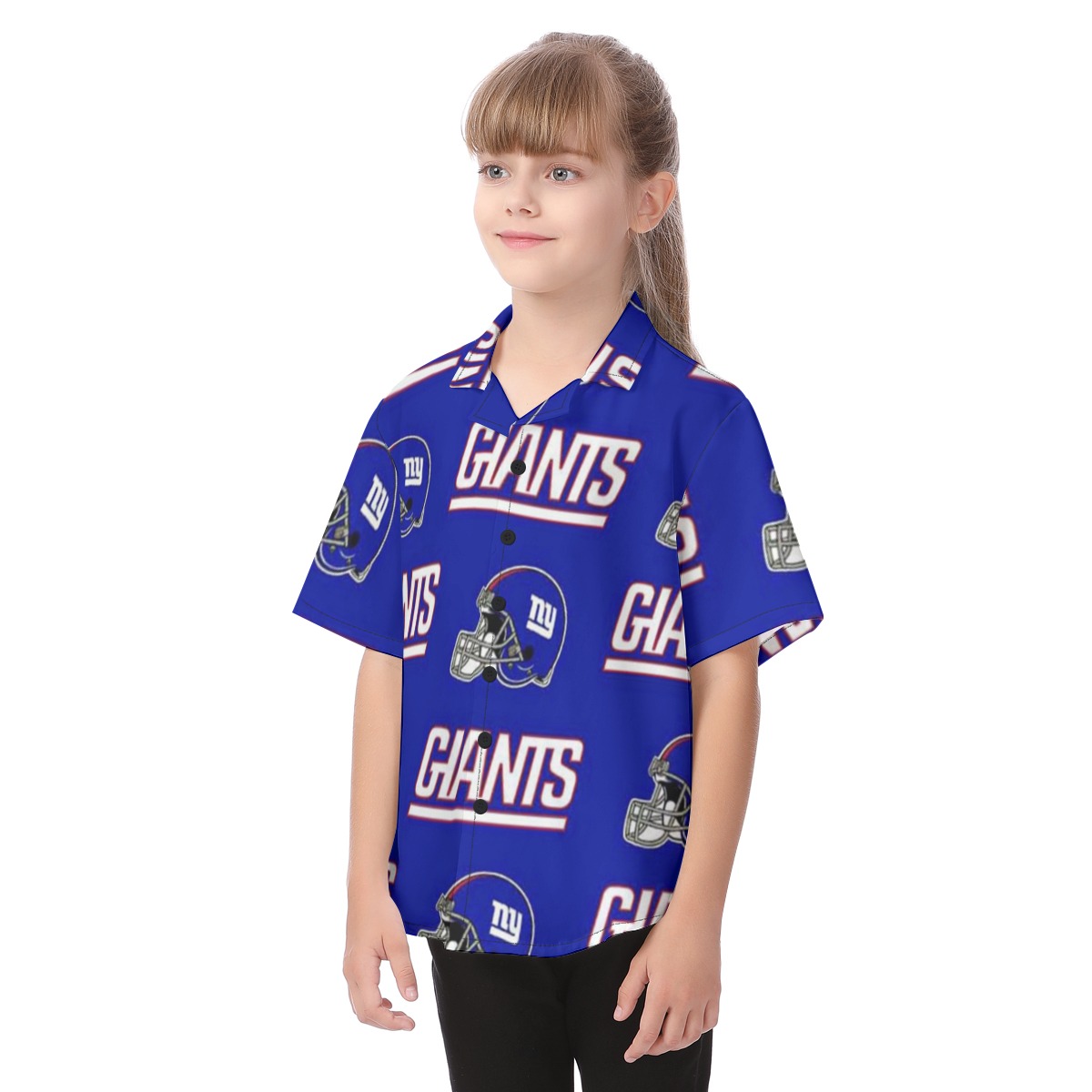 New York Giants Kid's Hawaiian Vacation Shirt - Image 3