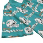 Miami Dolphins Zubaz All-Over Print Men's Hawaiian Rayon Shirt | 115GSM Rayon - Image 3