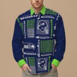Seattle Seahawks Men's Slim Fit Long Sleeve Shirt