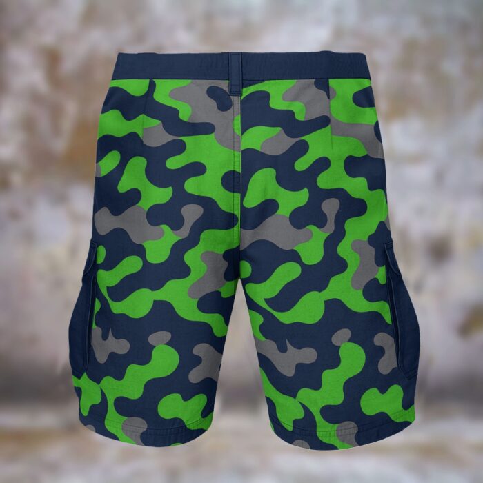 Seattle Seahawks camo Cargo Shorts - Image 3