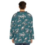 Philadelphia Eagles Zubaz All-Over Print Men's V-neck Ice Hockey Jersey - Image 5