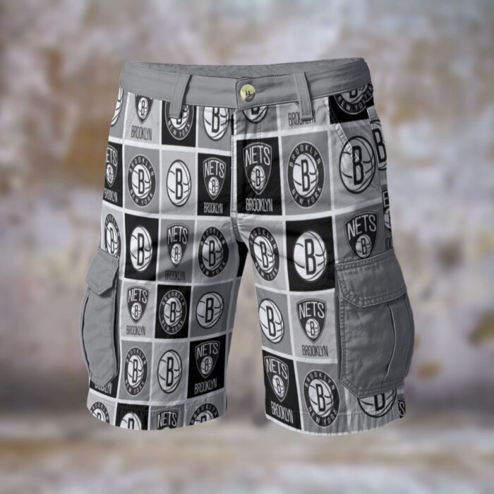 Brooklyn Nets basketball Cargo Shorts - Image 2