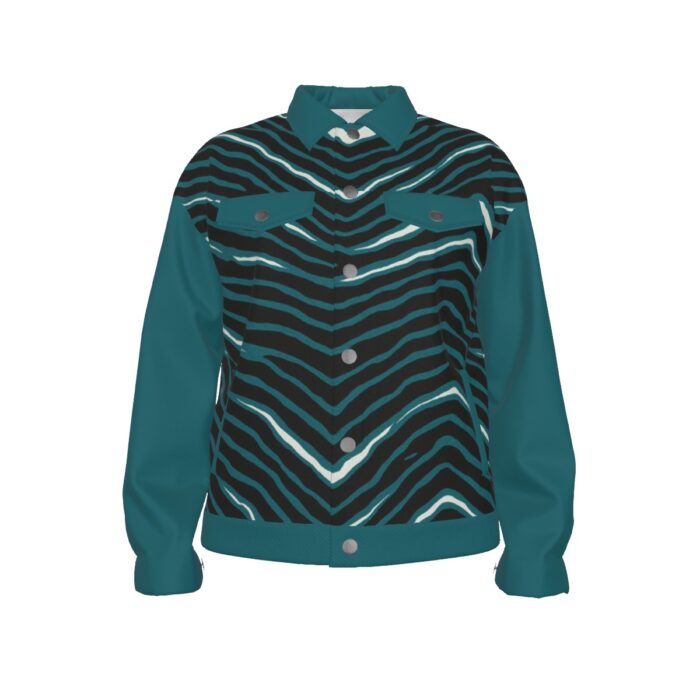 Philadelphia Eagles Zubaz All-Over Print Unisex Lapel Jacket | 245GSM Cotton - Image 1