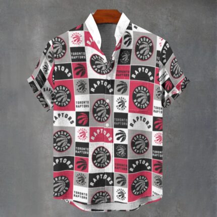 Toronto Raptors Men's Stand Collar Shirt|110GSM Imitation Flax