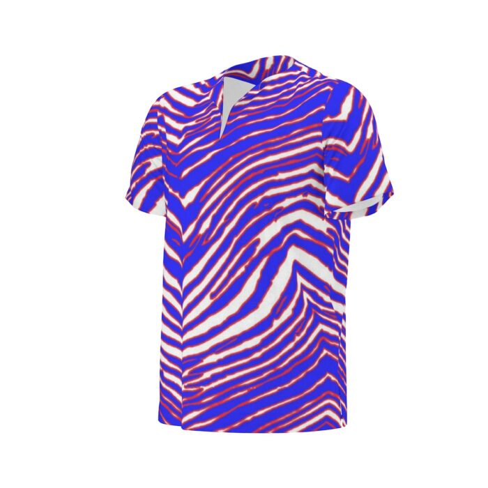 Buffalo Bills Zubaz All-Over Print  Men's African Dashiki Shirt - Image 4
