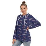 New England Patriots All-Over Print Women's Hoodie With Double Hood - Image 6