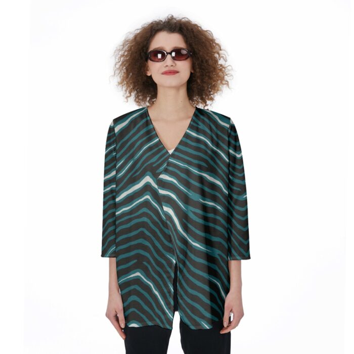 Philadelphia Eagles Zubaz All-Over Print Women's Cardigan| JERSEY - Image 4