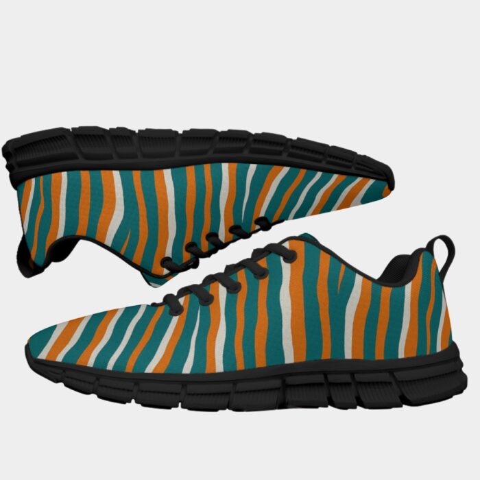 Miami Dolphins Zubaz All-Over Print Men's Sports Shoes With Black Sole - Image 3