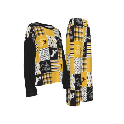 Pittsburgh Steelers All-Over Print Women's Casual Long-Sleeves Trouser Suit