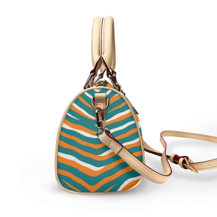 Miami Dolphins Zubaz Classic Barrel-Shaped PU Leather Handbag - Image 11