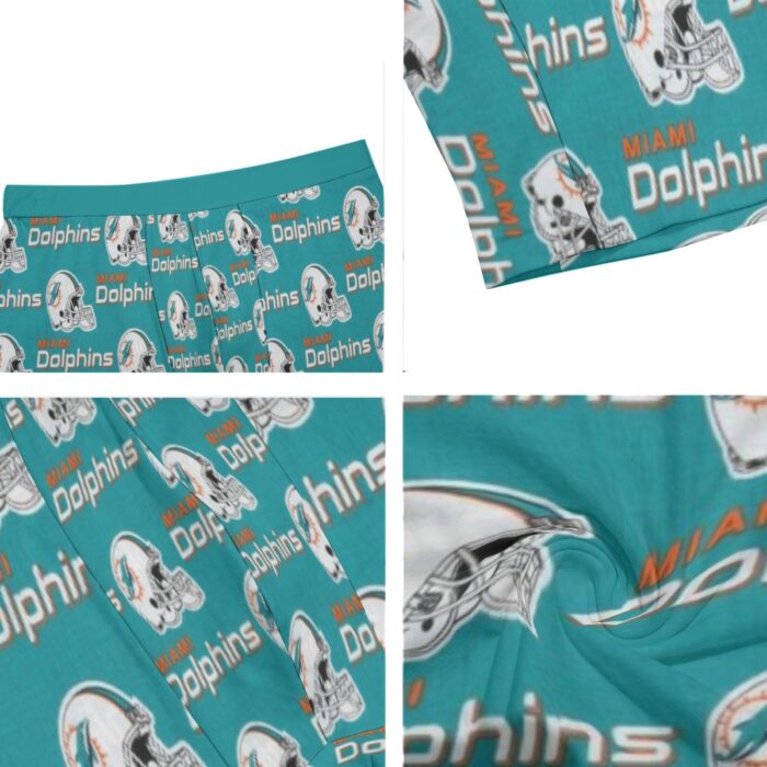 Miami Dolphins Zubaz All-Over Print Men's Long Boxer Briefs - Image 3