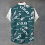 Philadelphia Eagles Stand Collar Shirt|110GSM Imitation Flax - Image 2