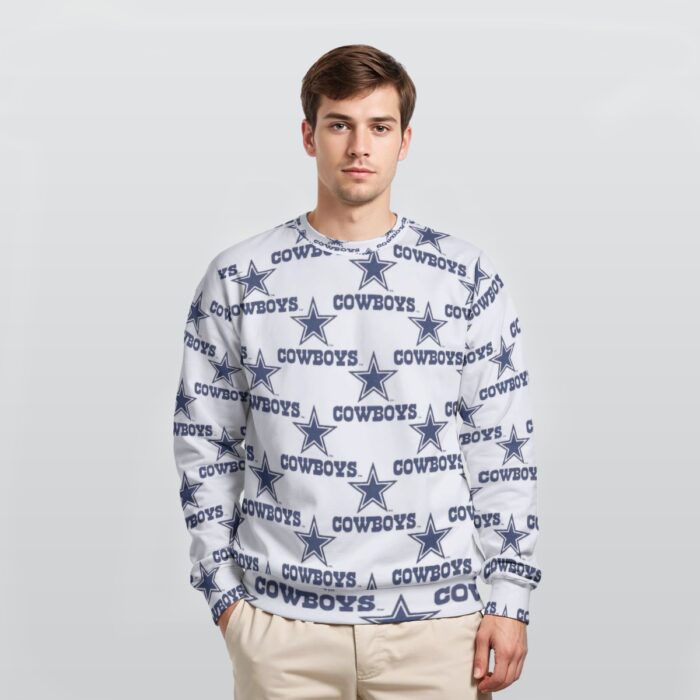 Dallas Cowboys Zubaz All-Over Print Men's Heavy Fleece Sweatshirt - Image 2