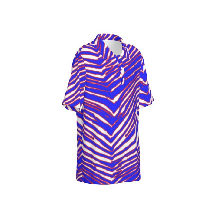 Buffalo Bills Zubaz All-Over Print Teenage Polo Collar Jersey - Image 7