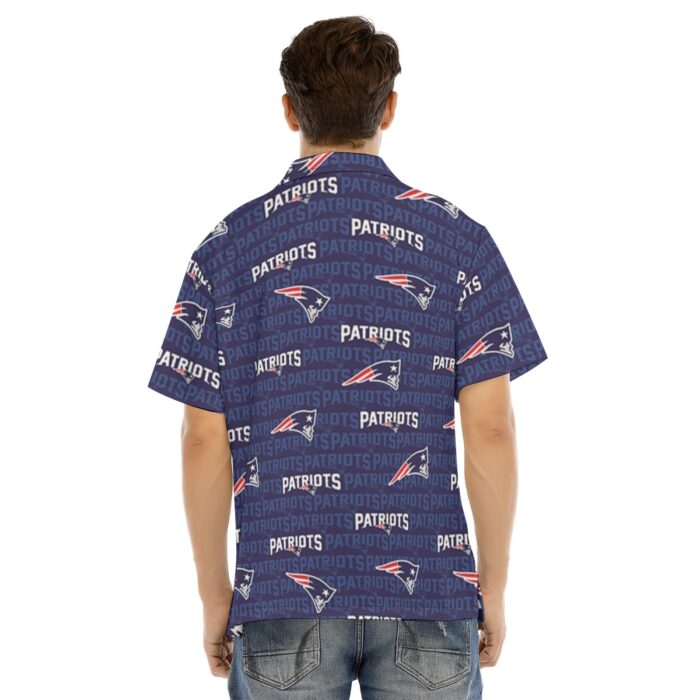 New England Patriots All-Over Print Man's Short Sleeves Shirt - Image 2
