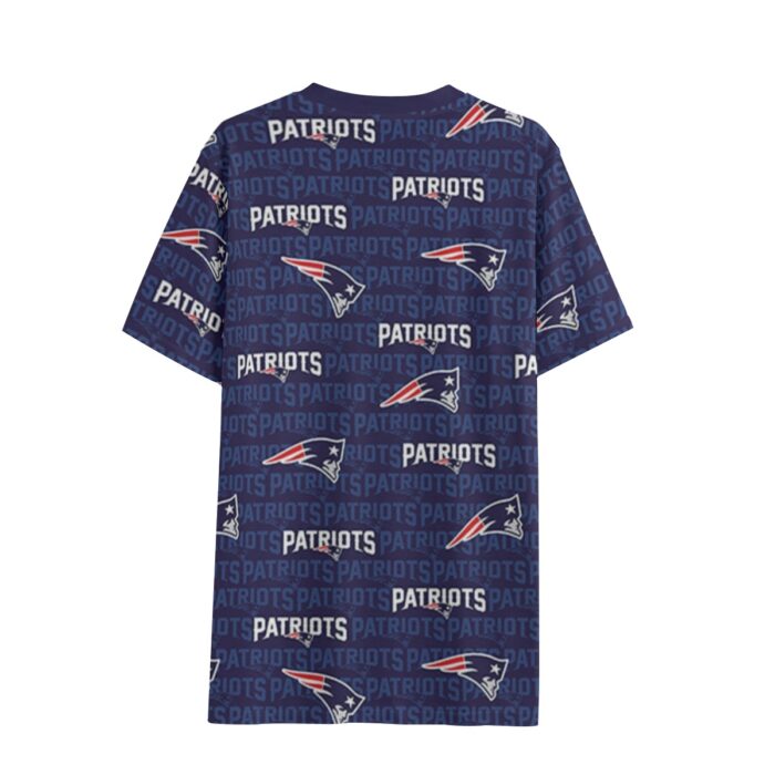 New England Patriots Zubaz Eco-friendly All-over Print Unisex V-neck T-Shirt - Image 2