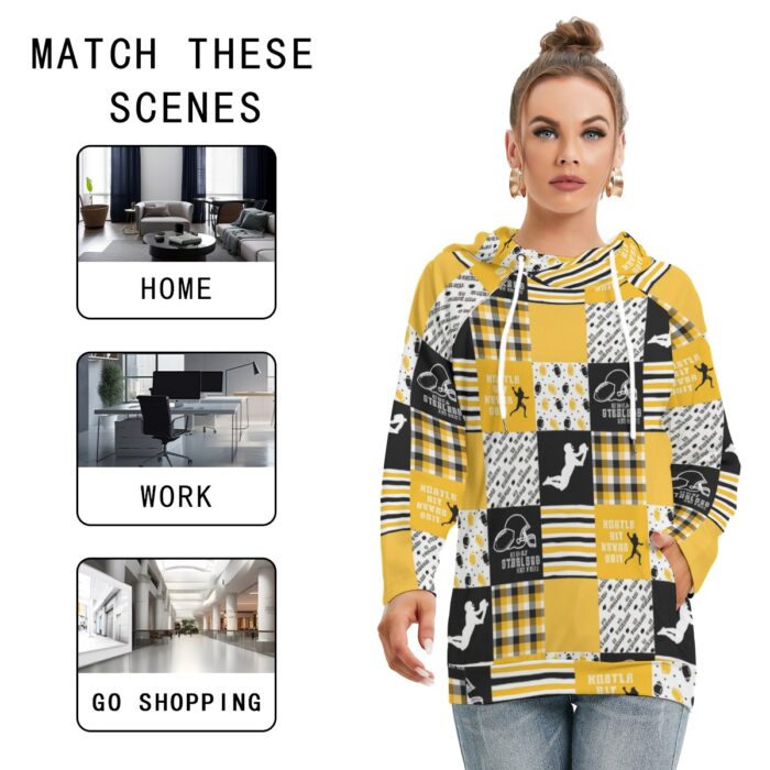Pittsburgh Steelers Zubaz All-Over Print Women's Hoodie With Double Hood - Image 1
