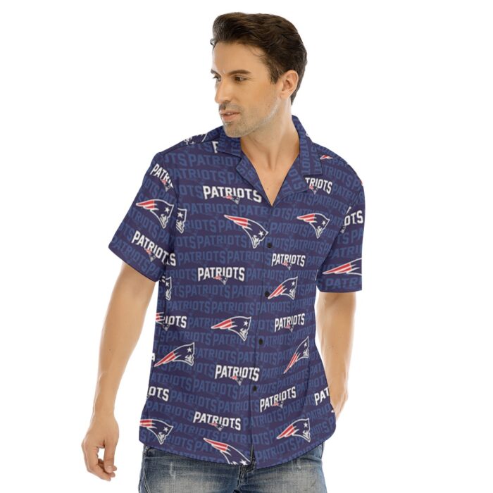 New England Patriots All-Over Print Man's Short Sleeves Shirt - Image 4