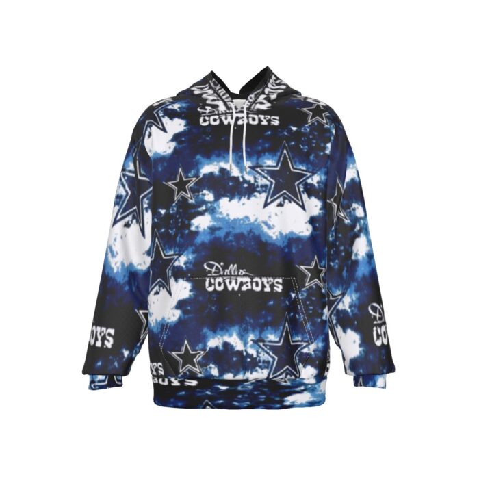 Dallas Cowboys Zubaz All-Over Print Men's Heavy Fleece Raglan Hoodie - Image 4