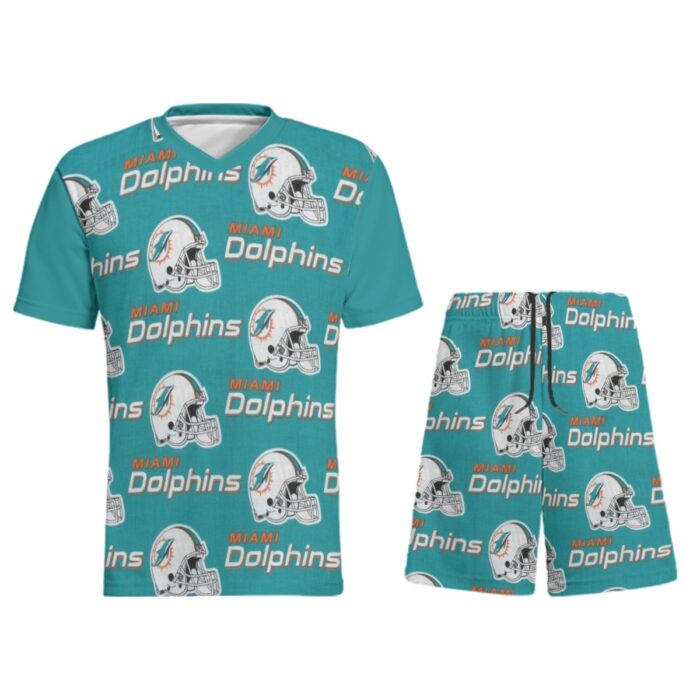 Miami Dolphins Zubaz All-Over Print Children's Sports T-Shirt Set - Image 1