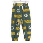 Green Bay Packers All-Over Print Kid's Sweatpants | 310GSM Cotton - Image 4