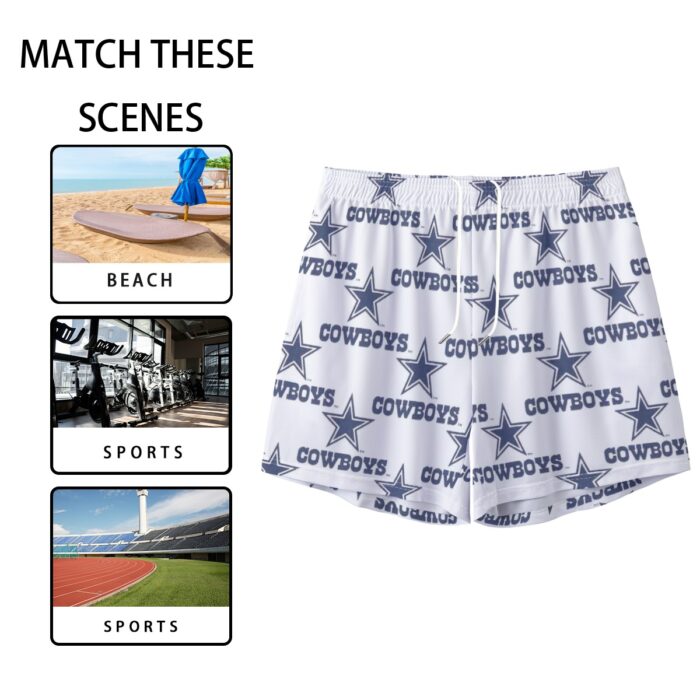 Dallas Cowboys Zubaz All-Over Print Men's Pocket Customizable Shorts - Image 2