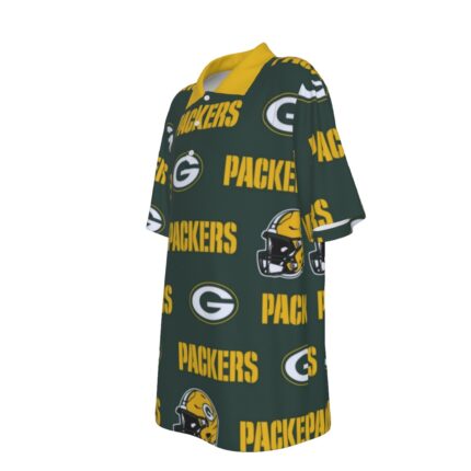 Green Bay Packers All-Over Print Teenage UV Protection POLO Shirt