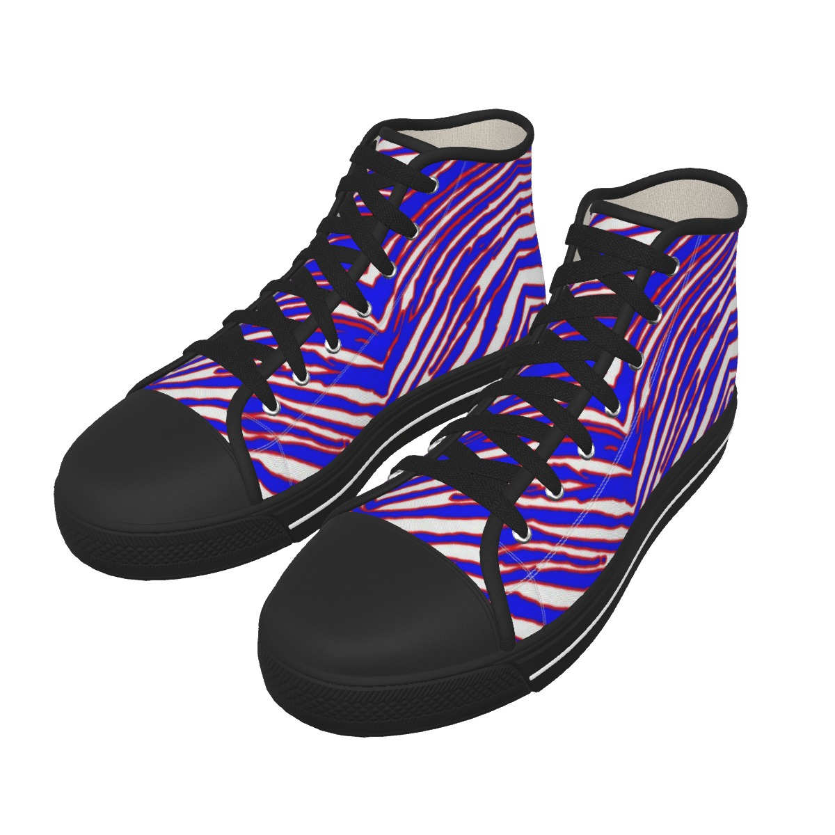 Buffalo Bills Zubaz Men's Black Sole Canvas Shoes - Image 3
