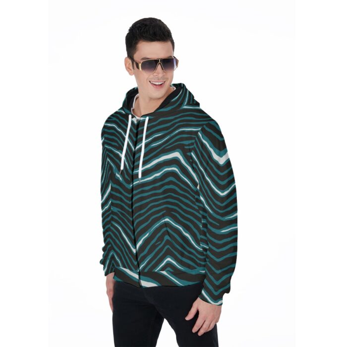 Philadelphia Eagles Zubaz All-Over Print Men's Heavy Fleece Zip Up Hoodie - Image 3