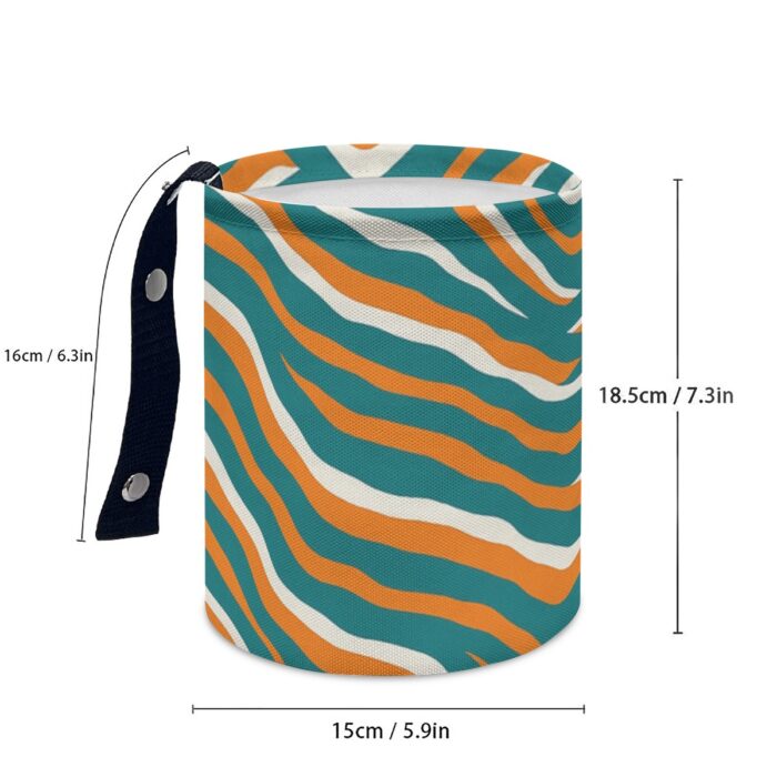 Miami Dolphins Zubaz Minimalist Fabric Car Trash Can - Image 3