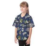 Milwaukee Brewers Kid's Hawaiian Vacation Shirt - Image 3