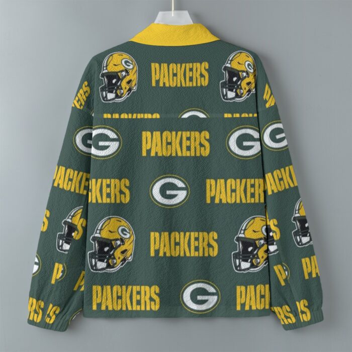 Green Bay Packers All-Over Print Men's Casual Lapel Jacket - Image 1
