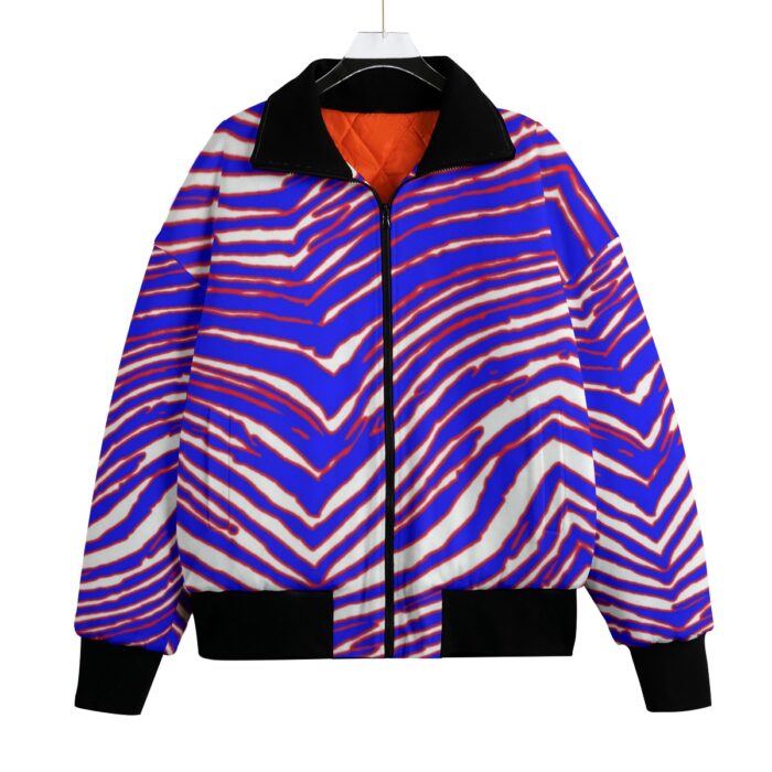 Buffalo Bills Zubaz All-Over Print Unisex Knitted Fleece Lapel Outwear - Image 4