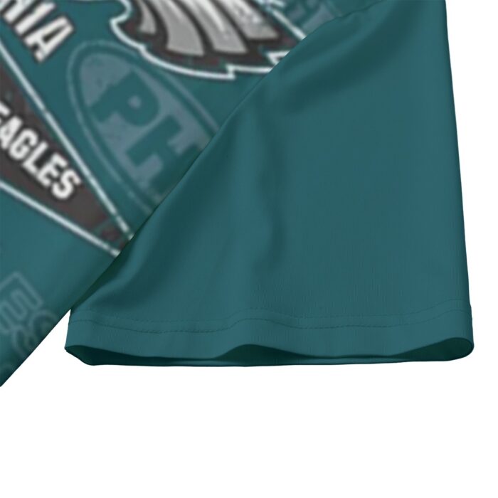 Philadelphia Eagles Zubaz All-over Print Men's Billiard Cloth With Black Zipper - Image 3