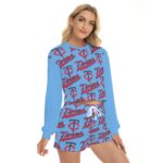 Minnesota Twins Women's Short Sweatshirt And Pants Suit - Image 3