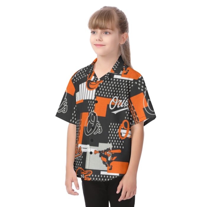 Baltimore Orioles Kid's Hawaiian Vacation Shirt - Image 3