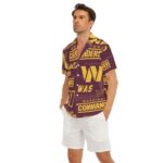 Washington Commanders  Men's Deep V-neck Short Sleeve T-shirt - Image 2