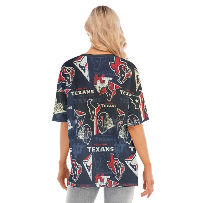 Houston Texans Women's Short Sleeves T-shirt With Hem Split - Image 4
