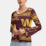 Washington Commanders Women's Long Sleeve T-Shirt With Slightly Flared Sleeves